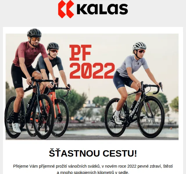KALAS Sportswear: vánoční přání a přání do nového roku 2022 – červen 2026 | Nuslet.cz