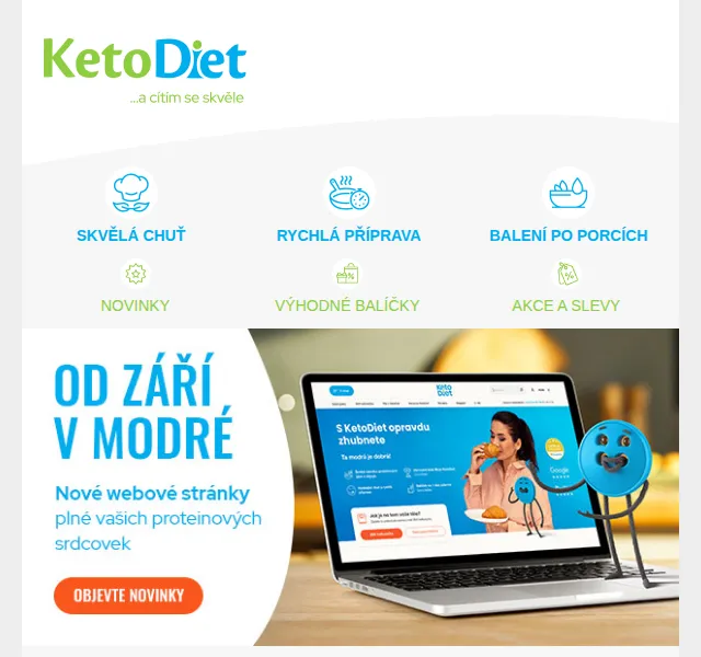 KetoDiet: Nový web a proteinové tyčinky – červen 2026 | Nuslet.cz
