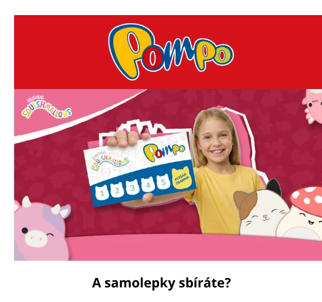 Pompo: Squishmallows dvakrát více nálepek – květen 2026 | Nuslet