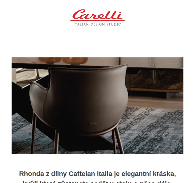 Carelli Nábytek: Designová židle Rhonda od Cattelan Italia – červen 2026 | Nuslet.cz