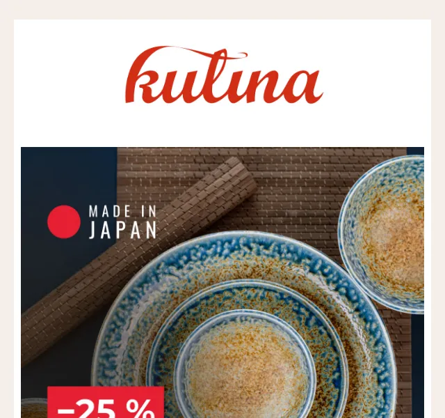KULINA.cz: Sleva 25 % na keramiku Made in Japan – červen 2026 | Nuslet.cz