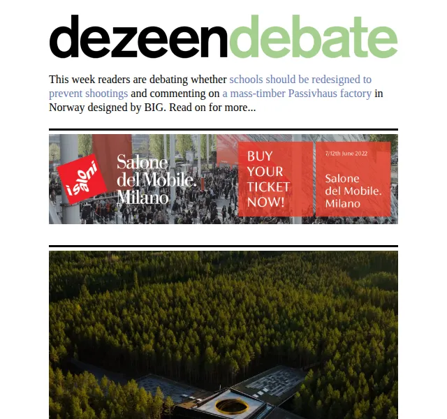 Dezeen Daily: Diskuze o designu a architektuře – červen 2026 | Nuslet.cz