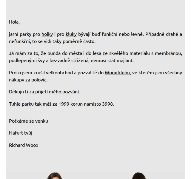 Richard Woox: Parka za 1999 Kč – červen 2026 | Nuslet.cz