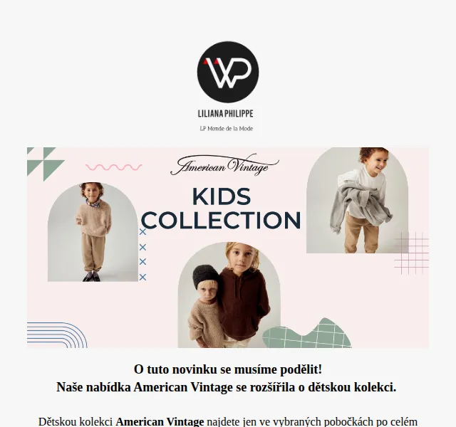 lilianaphilippe: Dětská kolekce American Vintage – červen 2026 | Nuslet.cz