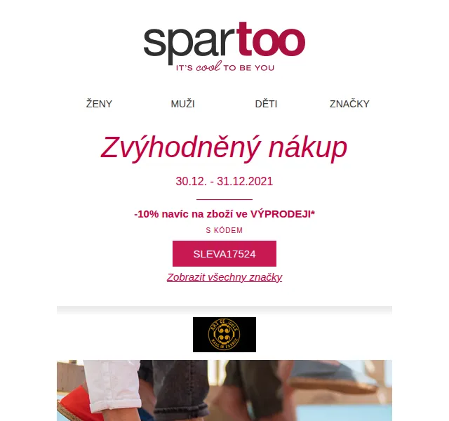 Spartoo: Slevy až -50 % a -10 % navíc na boty – červen 2026 | Nuslet.cz