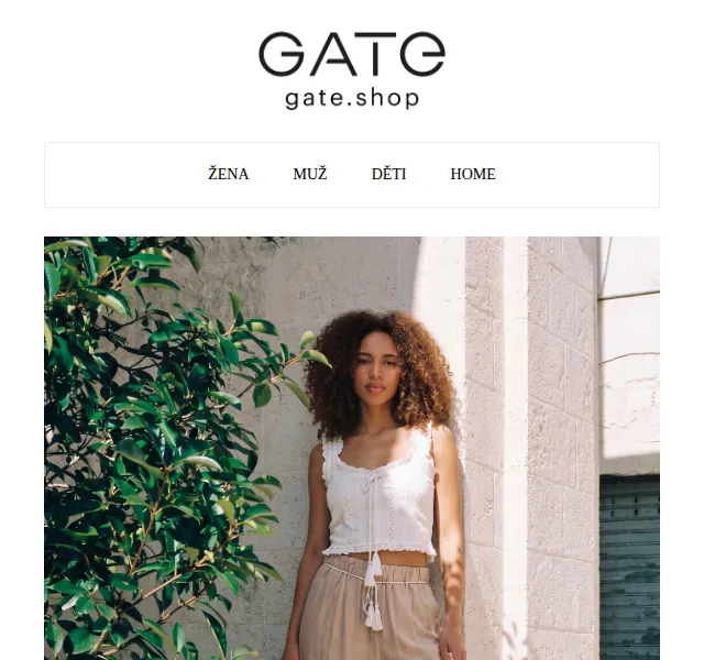 Gate.shop: Letní oblečení od 158 Kč – červen 2026 | Nuslet.cz