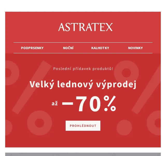 Astratex.cz: Výprodej až 70 % + 20 % extra na pánské a bydlení – červen 2026 | Nuslet.cz