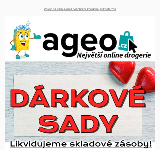 Ageo.cz: Likvidace skladových zásob – sleva až 58 % – červen 2026 | Nuslet.cz