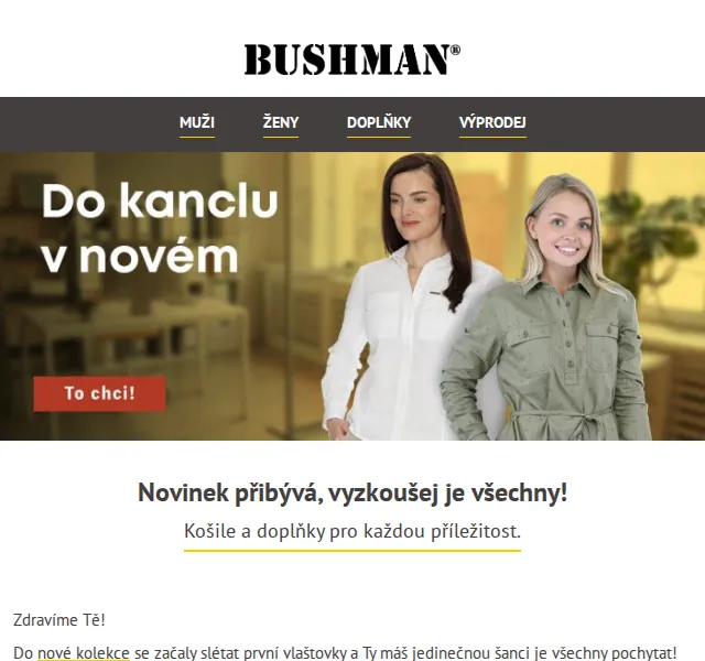 BUSHMAN: Nová kolekce košil a batohů – červen 2026 | Nuslet.cz