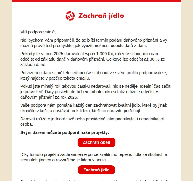 Petra ze Zachraň jídlo: Darujte a odečtěte si z daní – červen 2026 | Nuslet.cz