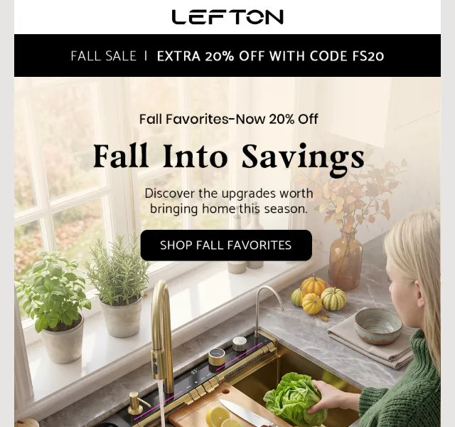 Lefton Sanitary: až 50 % sleva na koupelny a kuchyně