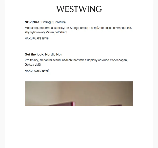 Westwing: String Furniture a Nordic Noir – červen 2026 | Nuslet.cz