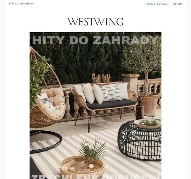 Westwing: Zahradní bestsellery se zrychleným doručením – červen 2026 | Nuslet.cz