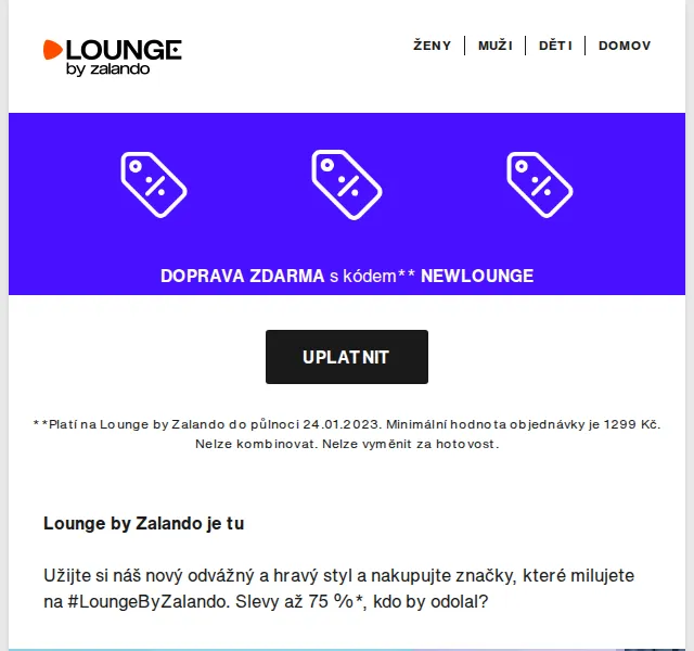 Lounge by Zalando: Sleva až 80 % na módu a doplňky + doprava zdarma – červen 2026 | Nuslet.cz