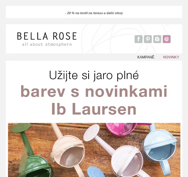 Bella Rose: Sleva 20 % na bytový textil + novinky Ib Laursen – červen 2026 | Nuslet.cz