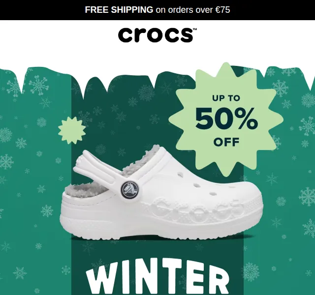 Crocs: Zimní výprodej až 50 % sleva – červen 2026 | Nuslet.cz