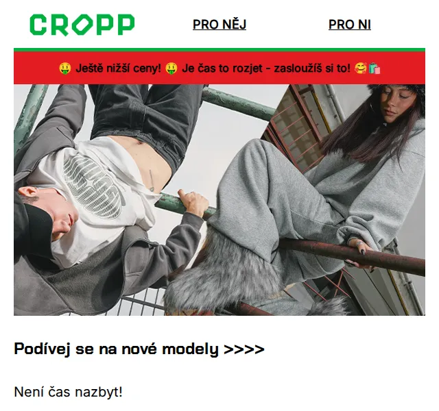 Cropp: Sezónní výprodej podzimních kozaček a mikin – červen 2026 | Nuslet.cz
