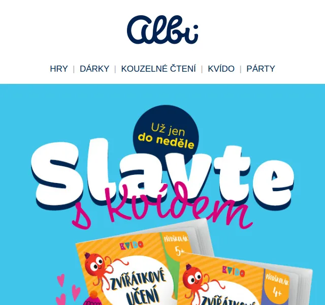 Albi Kvído sleva 15 % – duben 2026 | Nuslet.cz