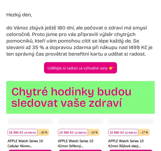 Pilulka.cz: Apple Watch a AirPods se slevou až 37 % – červen 2026 | Nuslet.cz