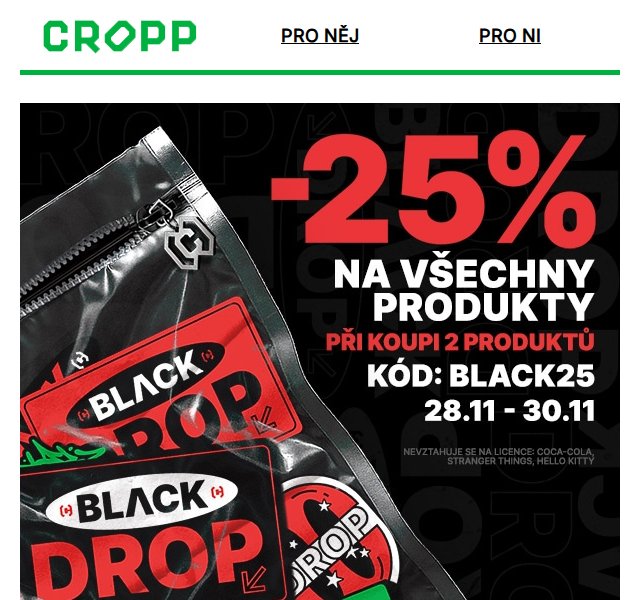 Cropp: -25% na všechny produkty – duben 2026 | Nuslet.cz