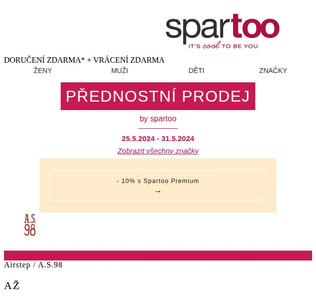 Spartoo.cz: Až -50 % na Airstep, Gabor, Vagabond a Morgan – červen 2026 | Nuslet.cz