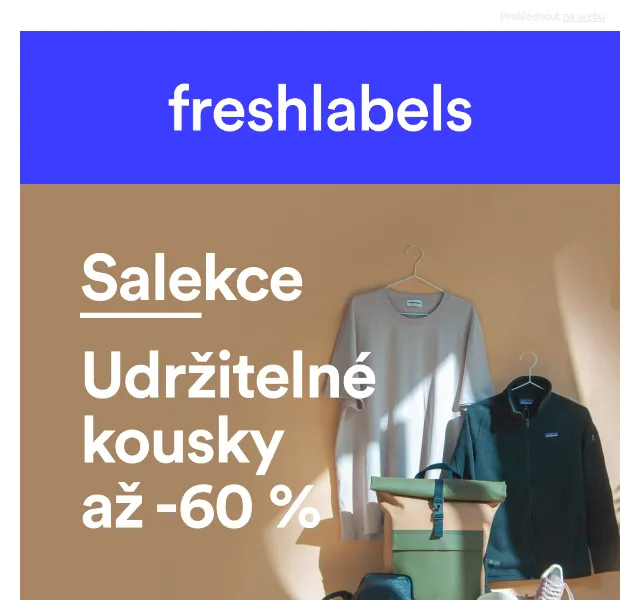 Freshlabels: udržitelné kousky se slevou až 60 % – červen 2026 | Nuslet.cz