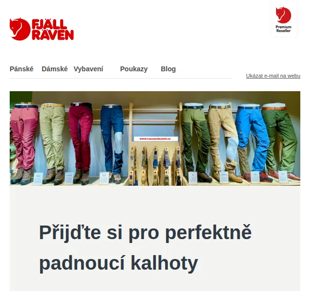 Fjallraven-shop: 15% sleva na kalhoty – červen 2026 | Nuslet.cz