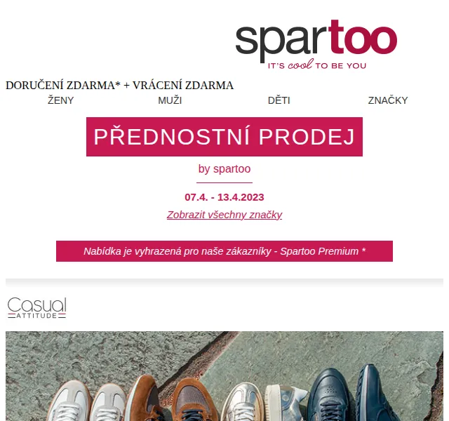 Spartoo: Až -50 % na Casual Attitude, Tom Tailor a Citrouille – červen 2026 | Nuslet.cz