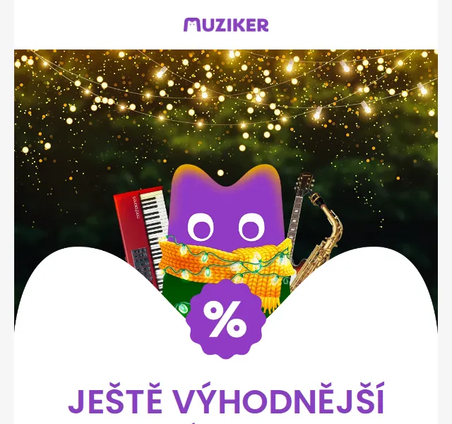 Muziker: vánoční slevy až 41 % – červen 2026 | Nuslet.cz