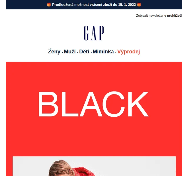 GAPstore.cz: Black Friday slevy až 60 % – červen 2026 | Nuslet.cz