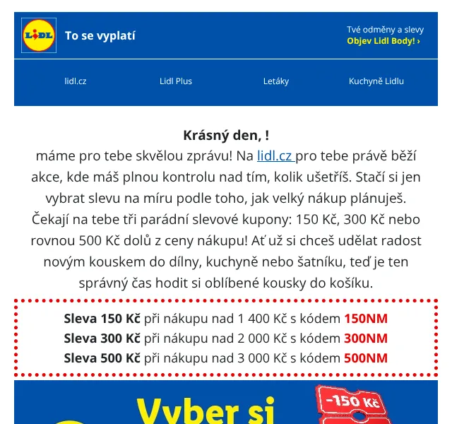 Lidl: Slevy až 500 Kč – červen 2026 | Nuslet.cz