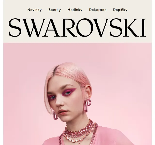 Swarovski: Růžové křišťálové šperky – červen 2026 | Nuslet.cz