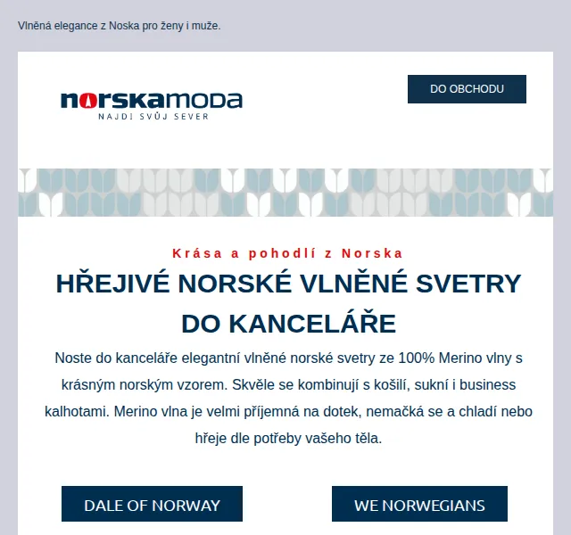 Norskamoda.cz: Norské vlněné svetry – červen 2026 | Nuslet.cz