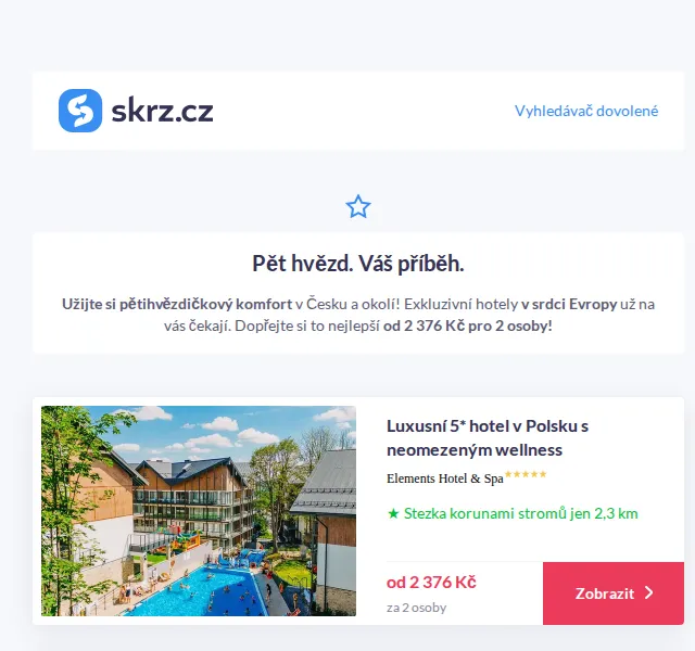 Skrz: Luxusní 5* hotely od 2 376 Kč – červen 2026 | Nuslet.cz