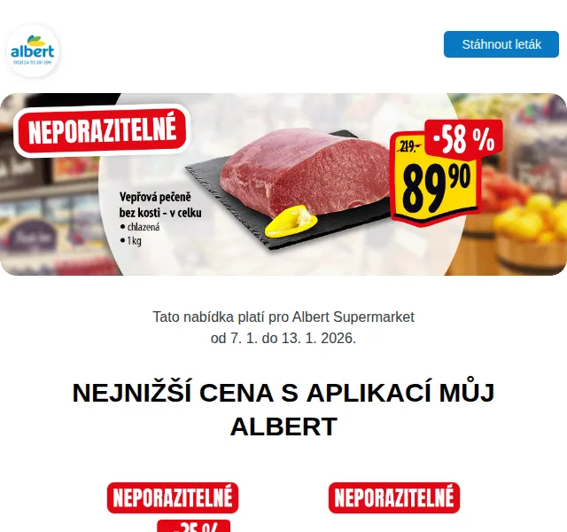 Albert: Activia, Linteo, Jacobs a další – leden 2026 | Nuslet.cz