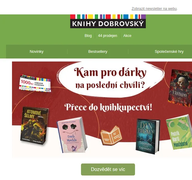 KnihyDobrovsky.cz: Vánoční dárky – knihy s cenami od 159 Kč – červen 2026 | Nuslet.cz