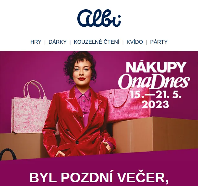 Albi: 15 % sleva s Ona DNES – červen 2026 | Nuslet.cz