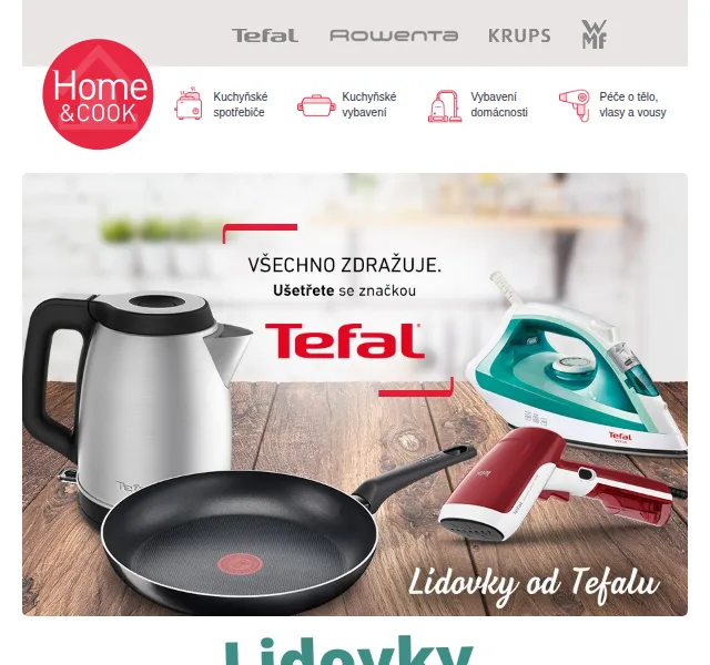 Home & Cook: Slevy až 60 % na Tefal a Rowenta – červen 2026 | Nuslet.cz