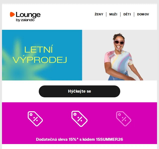 Lounge by Zalando: 15 % sleva Marc O'Polo, Calvin Klein – červen 2026