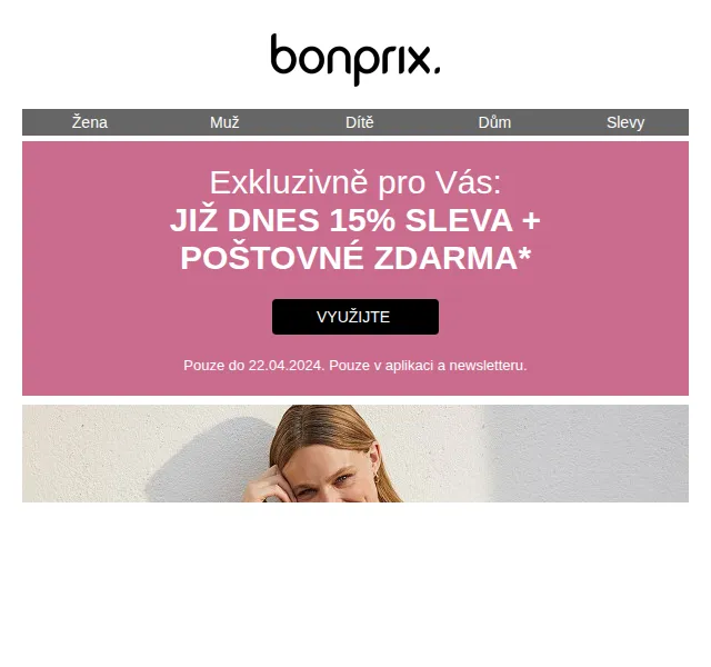 bonprix: 15% sleva + poštovné zdarma – červen 2026 | Nuslet.cz