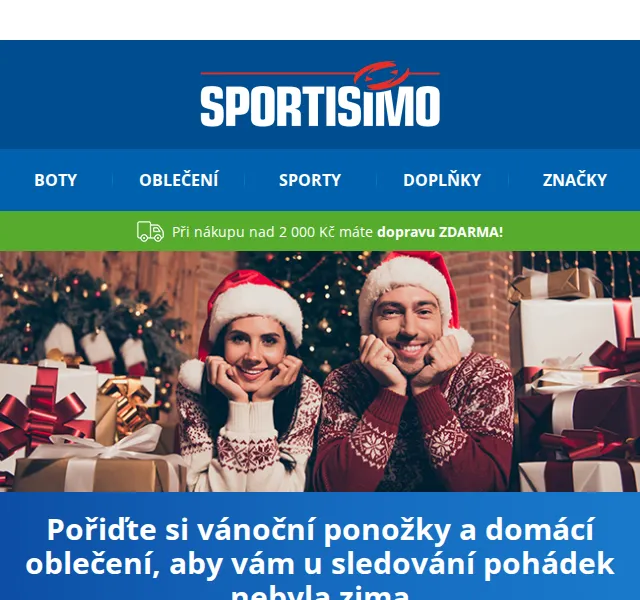 Sportisimo: Vánoční ponožky a domácí oblečení – prosinec 2026 | Nuslet.cz