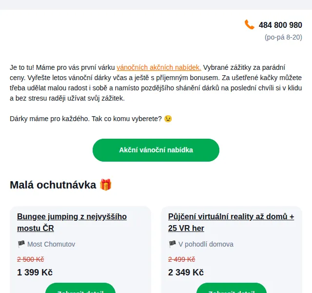 Adrop: Vánoční zážitky se slevou až 44 % – červen 2026 | Nuslet.cz