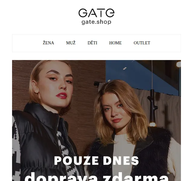 Gate.shop: Doprava zdarma 15.12.2022 | Nuslet.cz