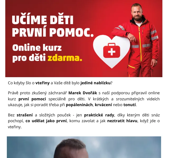 Penny: Kurz první pomoci pro děti ZDARMA – červen 2026 | Nuslet.cz