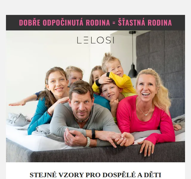 LELOSI: Pyžama Sloth a King pro celou rodinu – červen 2026 | Nuslet.cz