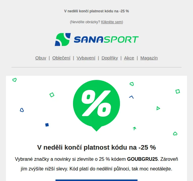 Sanasport: Sleva 25 % na novinky – červen 2026 | Nuslet.cz