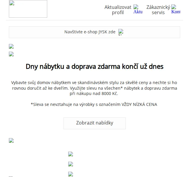 JYSK: Dny nábytku a doprava zdarma – červen 2026 | Nuslet.cz