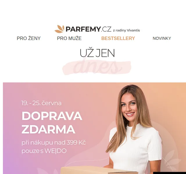 Parfemy.cz: doprava ZDARMA nad 399 Kč a dárky pro Raky – červenec 2026 | Nuslet.cz
