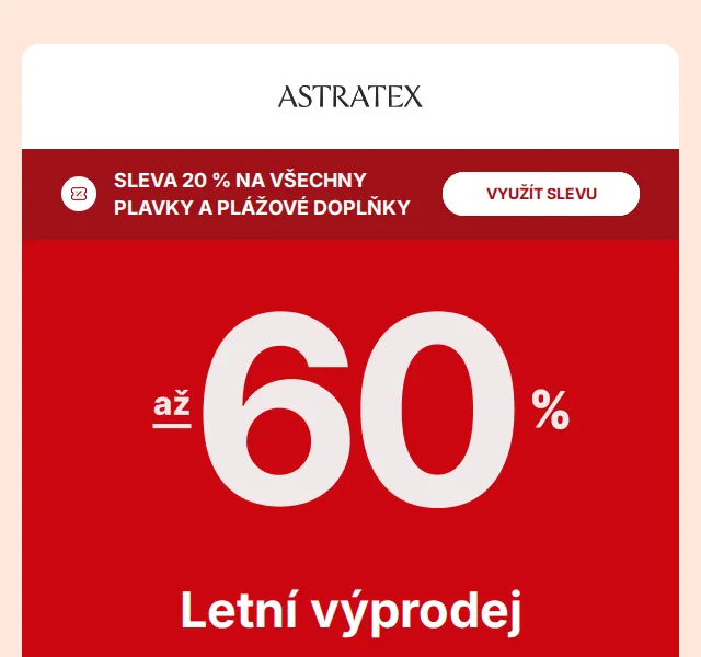 Astratex.cz: Letní výprodej až −60 %, podprsenka Adelle 475 Kč