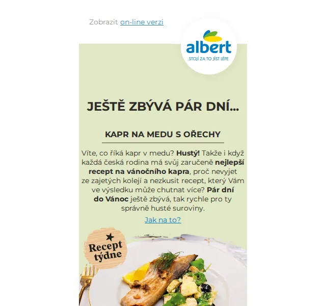 Albert: Vánoční slevy na kapra a citrony – prosinec 2021 | Nuslet.cz